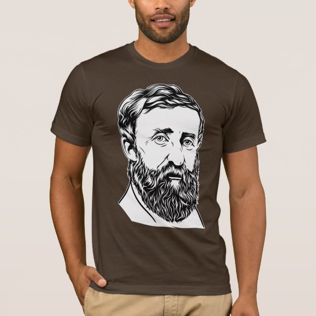 T-shirt Portrait de Henry David Thoreau (Devant)