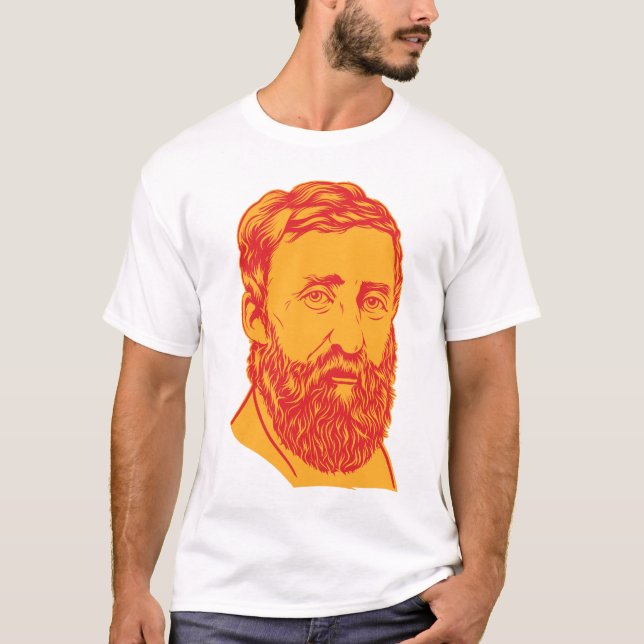 T-shirt Portrait de Henry David Thoreau (Devant)