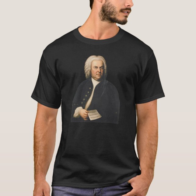 T-shirt Portrait de J.S. Bach (Devant)