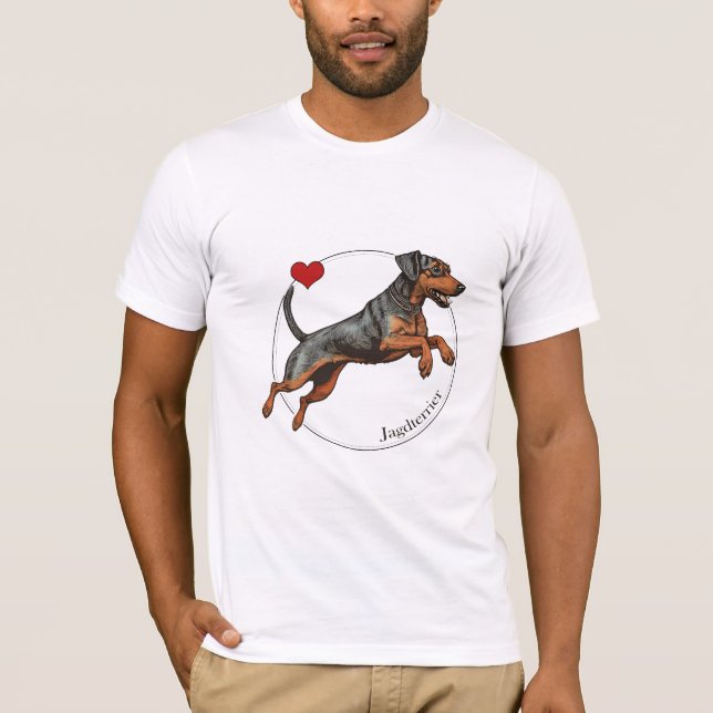 T-shirt portrait de Jagdterrier Hunter allemand (Devant)