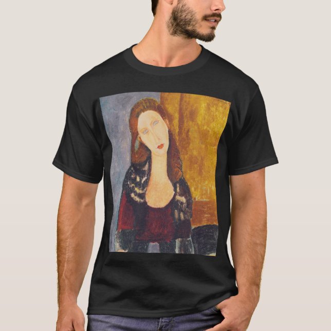T-shirt Portrait de Jeanne Hebuterne par Amedeo Modigliani (Devant)
