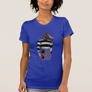 T-shirt Portrait de jockey de course de chevaux