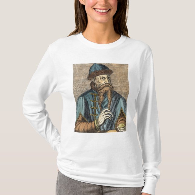 T-shirt Portrait de Johannes Gutenberg 2 (Devant)