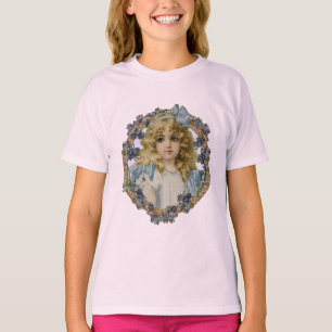 T-shirt Portrait de jolie petite fille antique