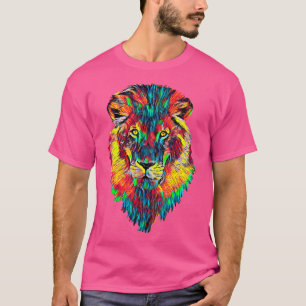 T-shirt Portrait de la tête du visage du lion