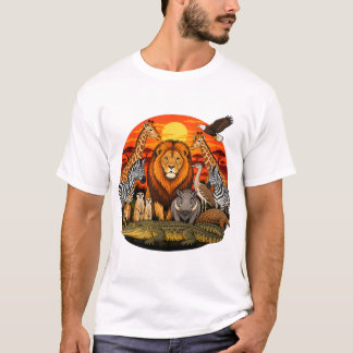 T-shirt Portrait de lion de faune sauvage de safari africa