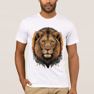 T-Shirt Portrait de Lion Majestueux