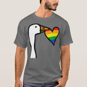 T-shirt Portrait de l'oie de jeu Voler Pride Coeur sur V