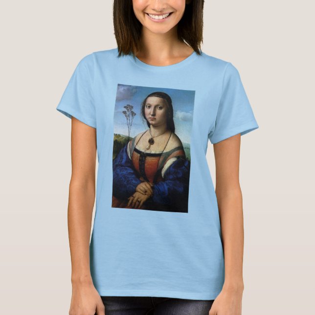 T-shirt Portrait de Maddalena Doni par Raphaël Sanzio (Devant)
