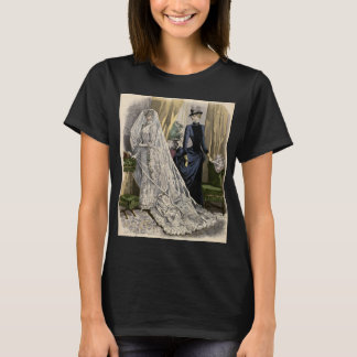 T-shirt Portrait de mariage de mariée vintage, mariée vict
