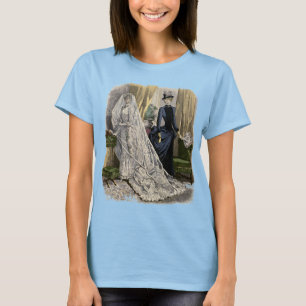 T-shirt Portrait de mariage de mariée vintage, mariée vict