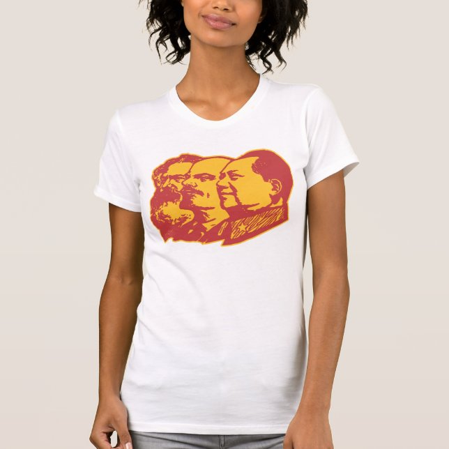 T-shirt Portrait de Marx Lénine Mao (Devant)