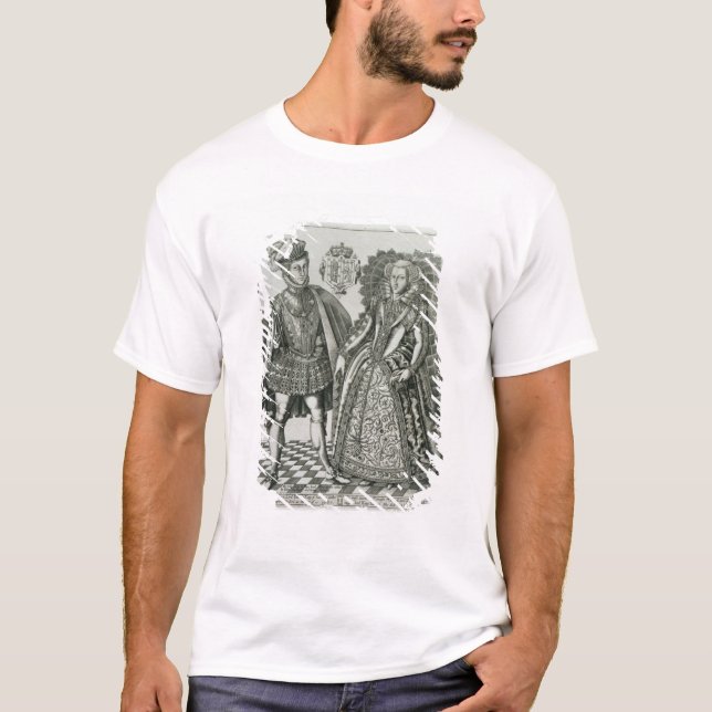 T-shirt Portrait de Mary, reine d'Écosse (1542-1587) et de (Devant)
