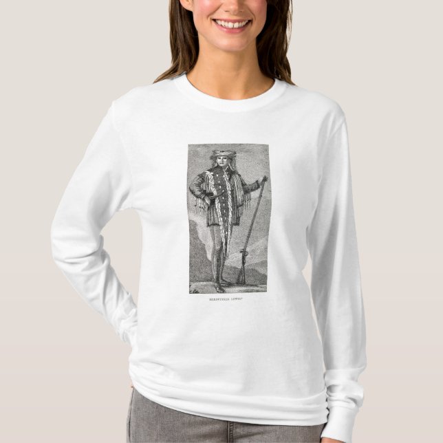 T-shirt Portrait de Meriwether Lewis gravé (Devant)