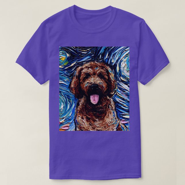 T-shirt Portrait de nuit Brown Goldendle (Design devant)