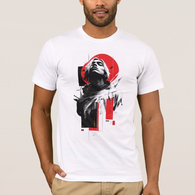 T-shirt Portrait de pépin de cercle rouge (Devant)