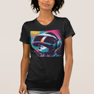 T-shirt Portrait de personnage futuriste portant un casque