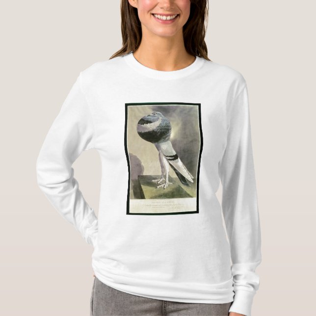 T-shirt Portrait de pigeon de Pouter (Devant)