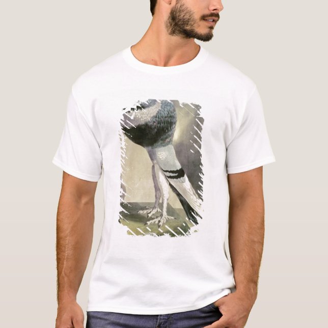 T-shirt Portrait de pigeon de Pouter (Devant)