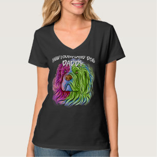 T-shirt Portrait de pop coloré Terre-Neuve Chien papa Père
