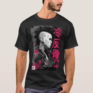 T-shirt Portrait de punk rebelle froid Tokyo Yami