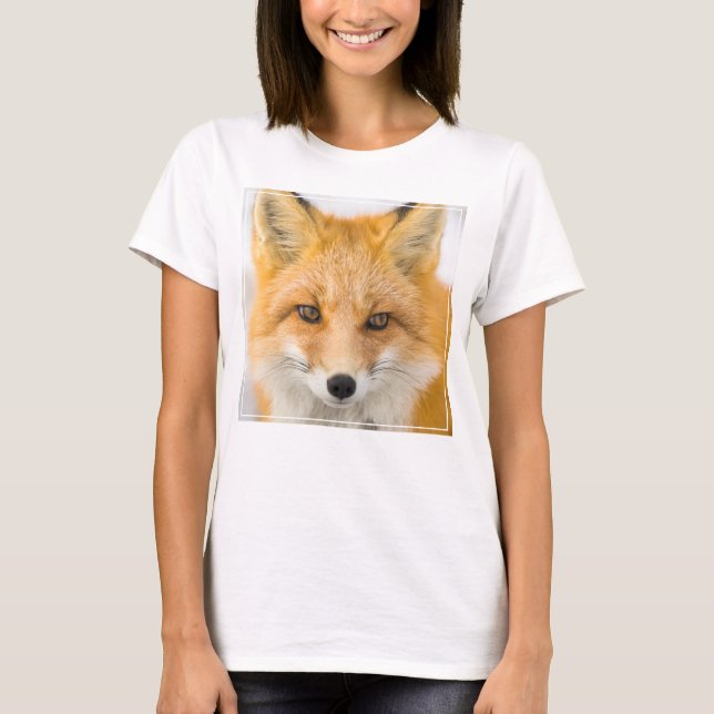 T-shirt Portrait de renard roux (Devant)
