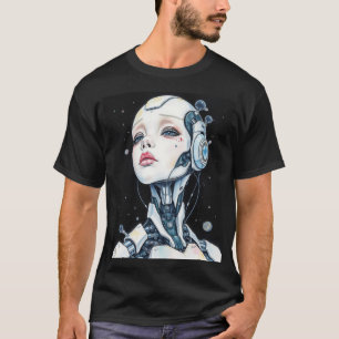 T-shirt Portrait de Serenity in Chrome: A Syd Mead-Inspecr
