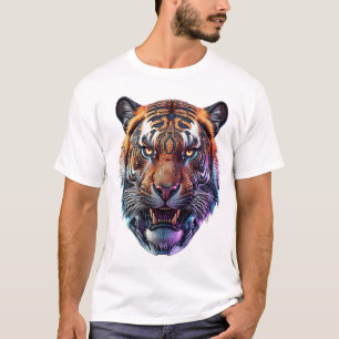 T-shirt Portrait de Tigre Bio-Mécanique Cybernétique