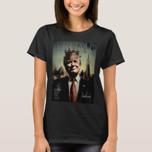 T-shirt Portrait de Trump Signature Vive le roi Vintag