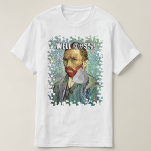 T-shirt Portrait de Van Gogh rigolo avec un masque pendu
