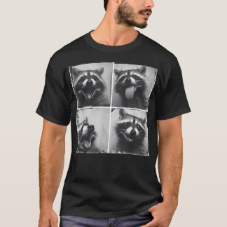 T-shirt Portrait de visage de raton laveur vintage Animal 