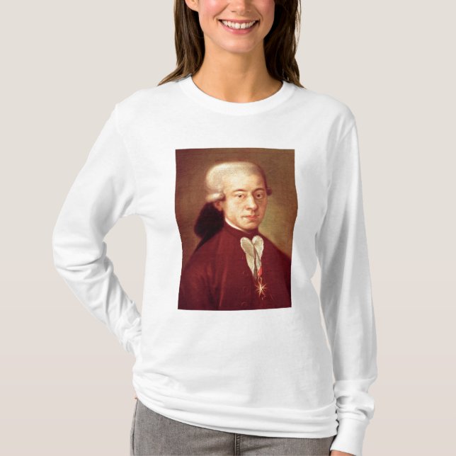 T-shirt Portrait de Wolfgang Amadeus Mozart après 1770 (Devant)