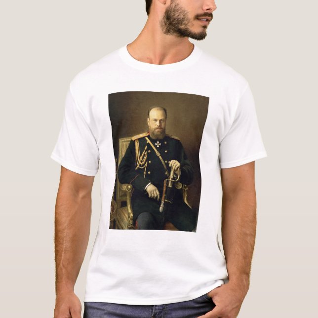 T-shirt Portrait d'empereur Alexandre III 1886 (Devant)