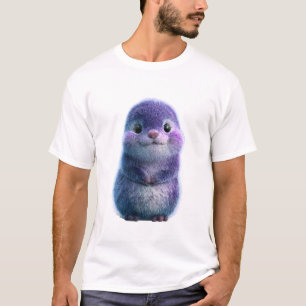 T-shirt Portrait d'homme de créature pourrue violette ador