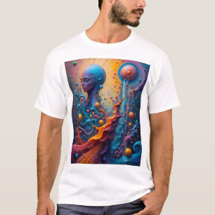 T-shirt Portrait d'Imaginaire coloré, surréaliste