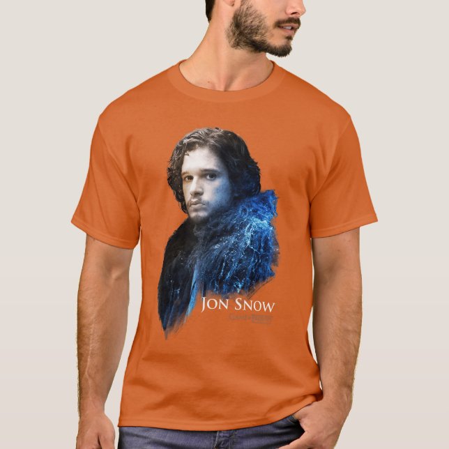 T-shirt Portrait drôle de Jon Snow de Game of Thrones (Devant)