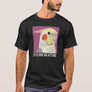T-shirt Portrait drôle de petite Perruche à Attitude Déter