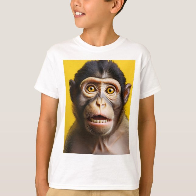 T-shirt Portrait drôle de singe (Devant)