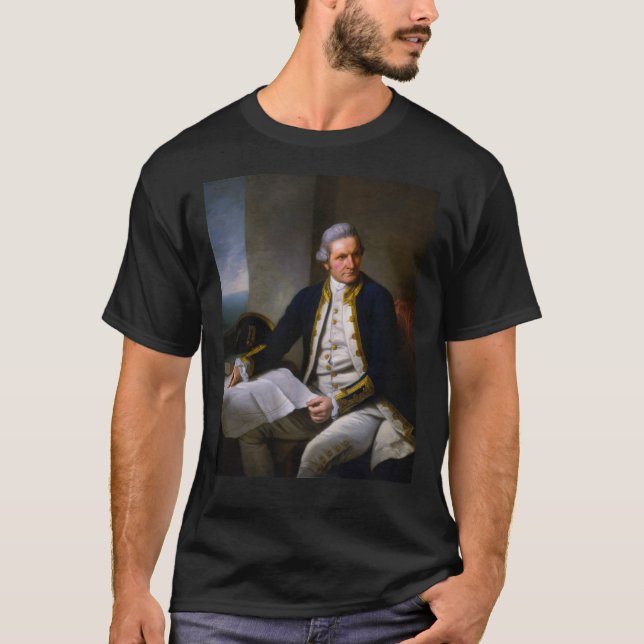 T-shirt Portrait du capitaine James Cook par Sir Nathaniel (Devant)