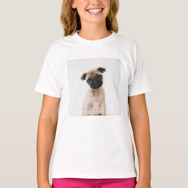 T-shirt Portrait du Carlin pour bébés (Devant)