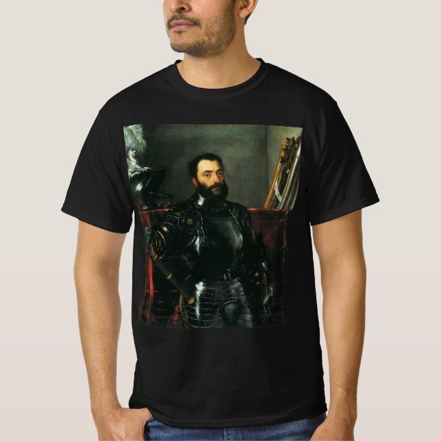 T-shirt Portrait du duc d'Urbino par Titien (Devant)