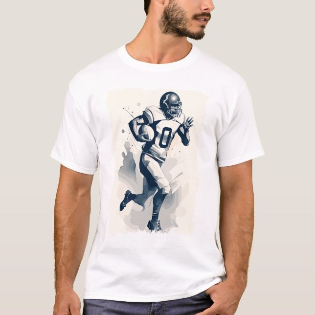 T-shirt Portrait du joueur de football contre Vector NFL A (Devant)