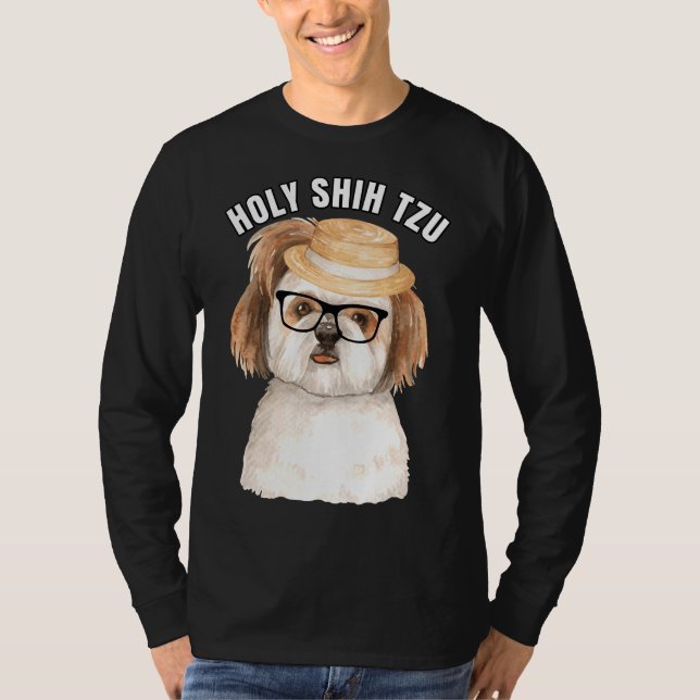 T-shirt Portrait D'Un Chien Chiite Chih Tzu Petit Br Chih  (Devant)