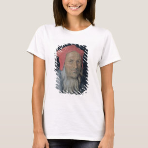 T-shirt Portrait d'un homme à poils dans un Casquette roug