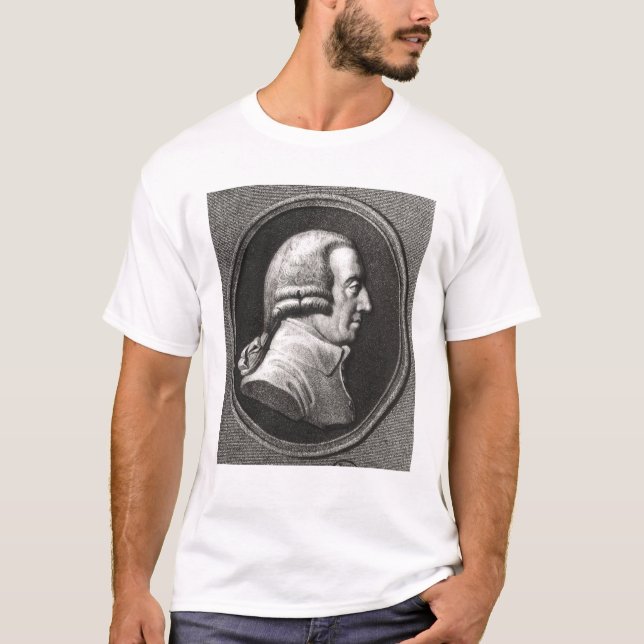 T-shirt Portrait d'un médaillon d'Adam Smith (Devant)