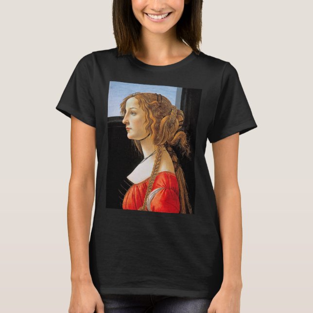 T-shirt Portrait d'une dame, Sandro Botticelli (Devant)