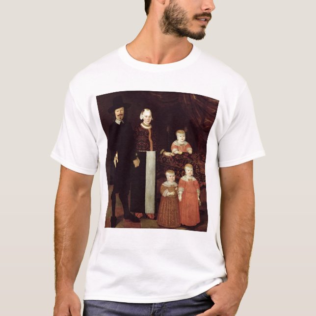 T-shirt Portrait d'une famille de Hambourg, c.1640 (Devant)