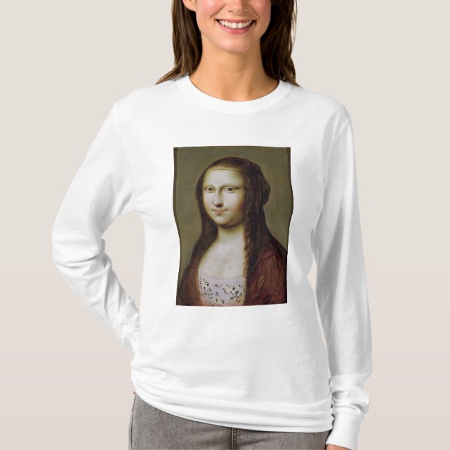 T-shirt Portrait d'une femme inspirée par la Mona Lisa (Devant)