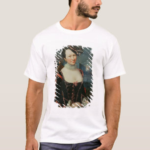 T-shirt Portrait d'une femme tenant une illustration