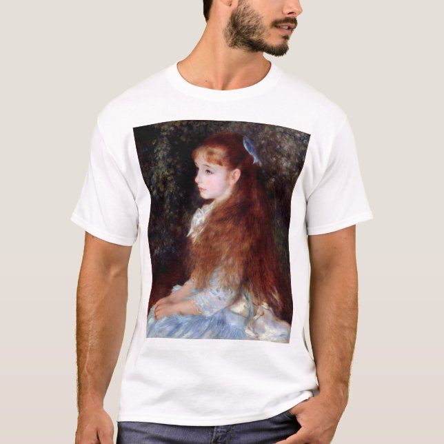 T-shirt Portrait d'une fille au ruban bleu, Renoir (Devant)